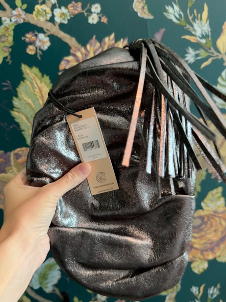 Rebecca Minkoff Ruched Clutch In Anthracite — image 3 of 3